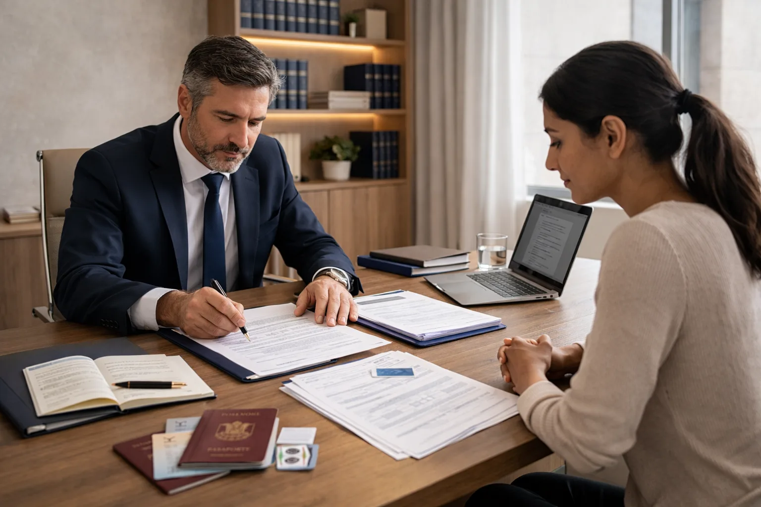 Asesoramiento jurídico en extranjería con revisión de documentación en despacho de abogados en Madrid